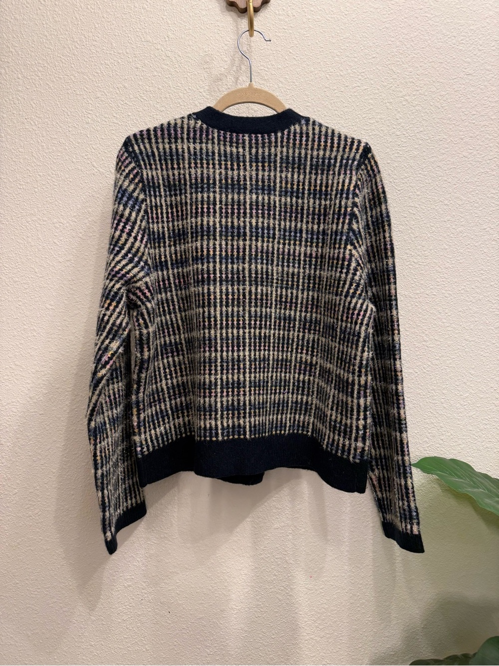 Talbots Sparkle Tweed Crewneck Cardigan Sweater NWT Size Medium - Picture 5 of 8